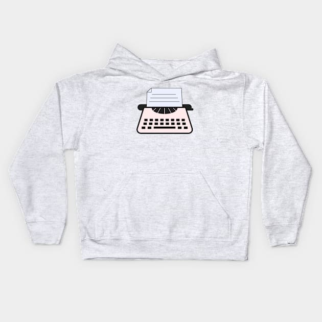 Cute and Adorable Old School Typewriter T-Shirt Kids Hoodie by happinessinatee